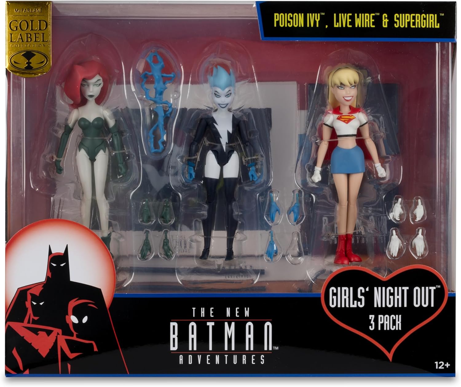 MCFARLANE DC DIRECT - THE NEW BATMAN ADVENTURES MULTIPACK - POISON IVY & LIVE WIRE & SUPERGIRL (GOLD LABEL)