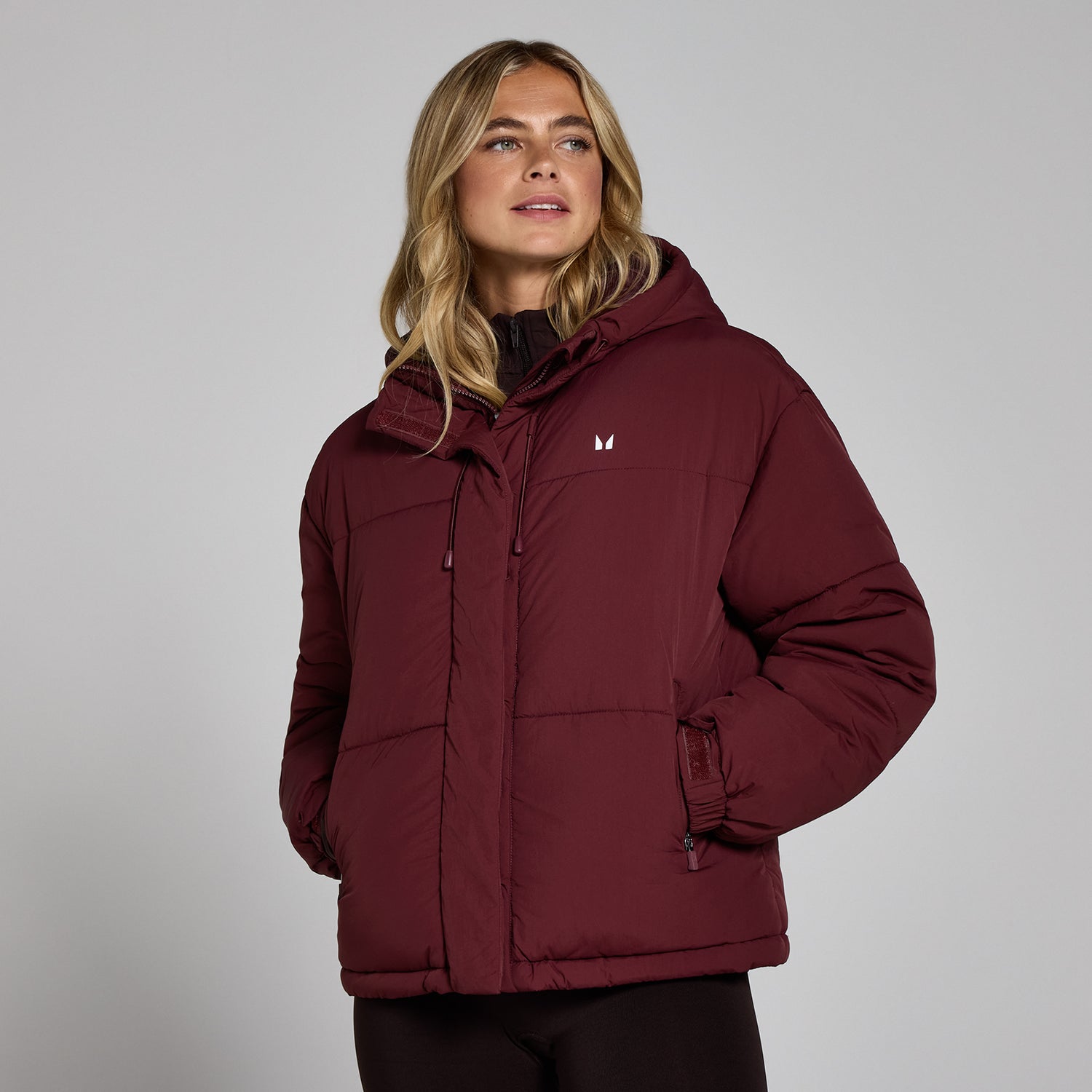 MP Women's Short Padded Puffer Jacket - Deep Berry - XS