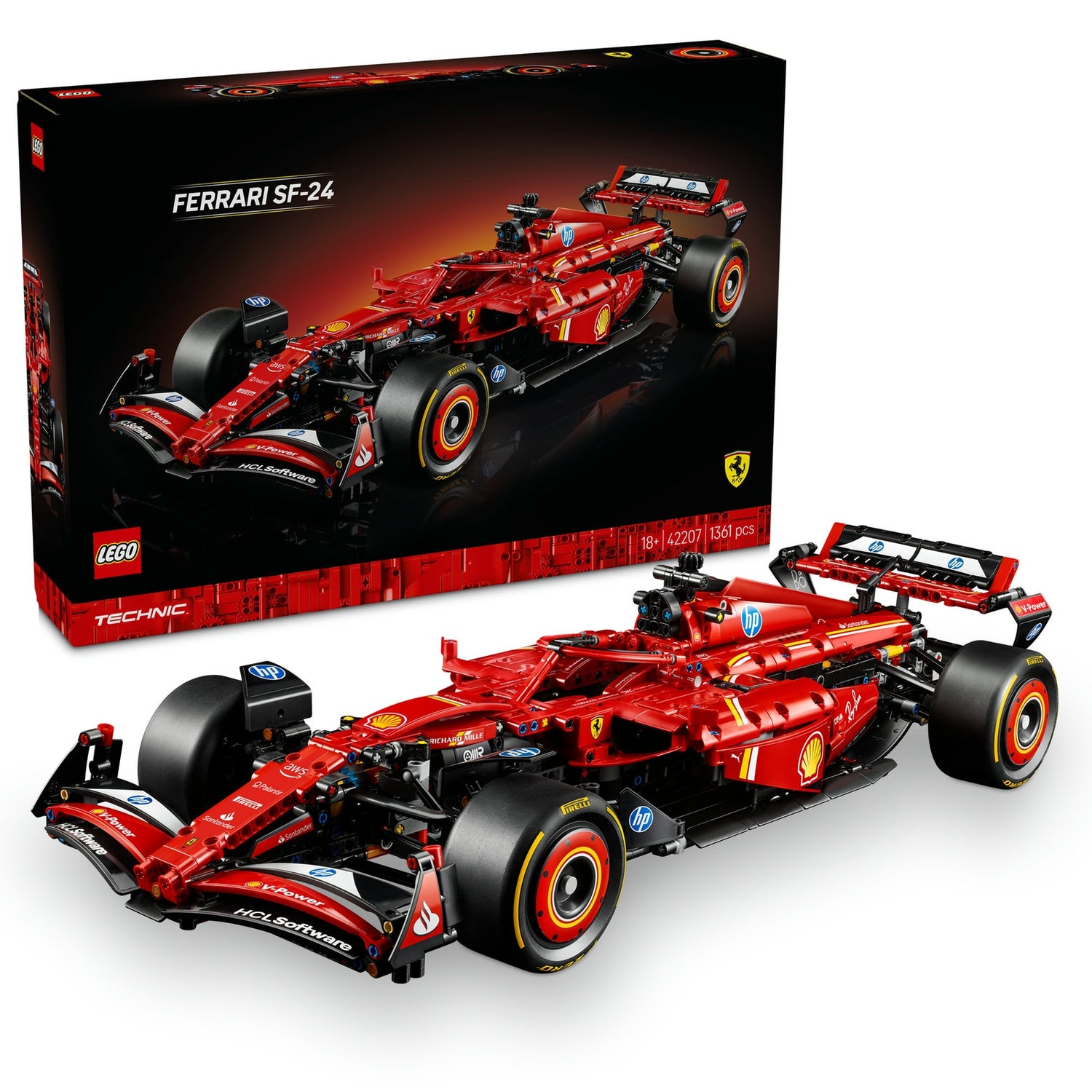 LEGO Technic Ferrari SF 24 F1 Car Model Kit for Adults 42207