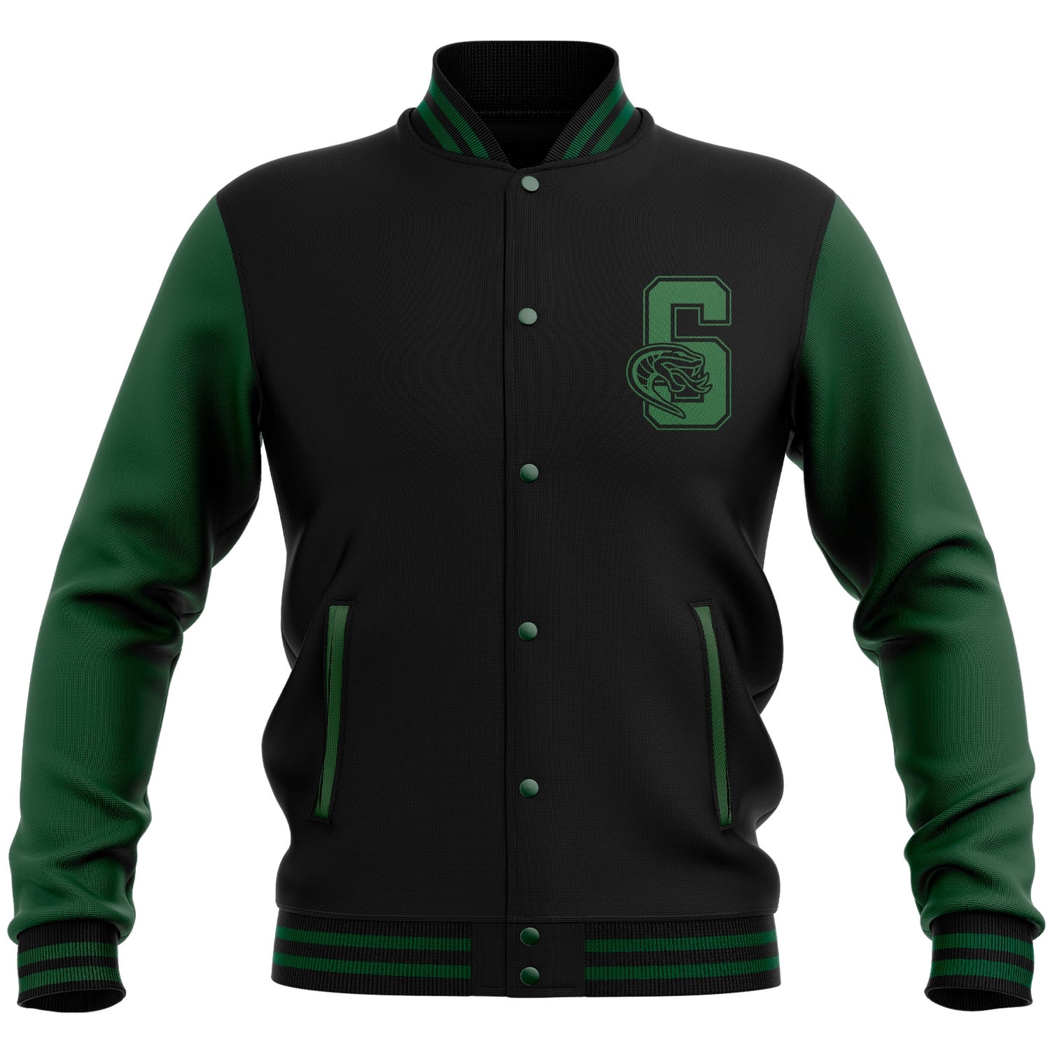 Harry Potter Slytherin Varsity Jacket Black Green Clothing Zavvi UK