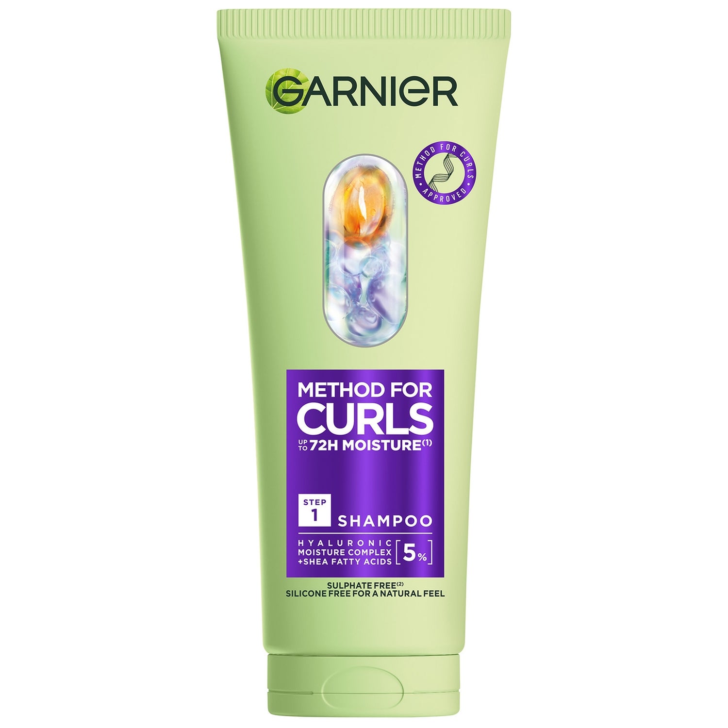 Garnier Method For Curls Shampoo, up to 72H moisture and definition 200ml