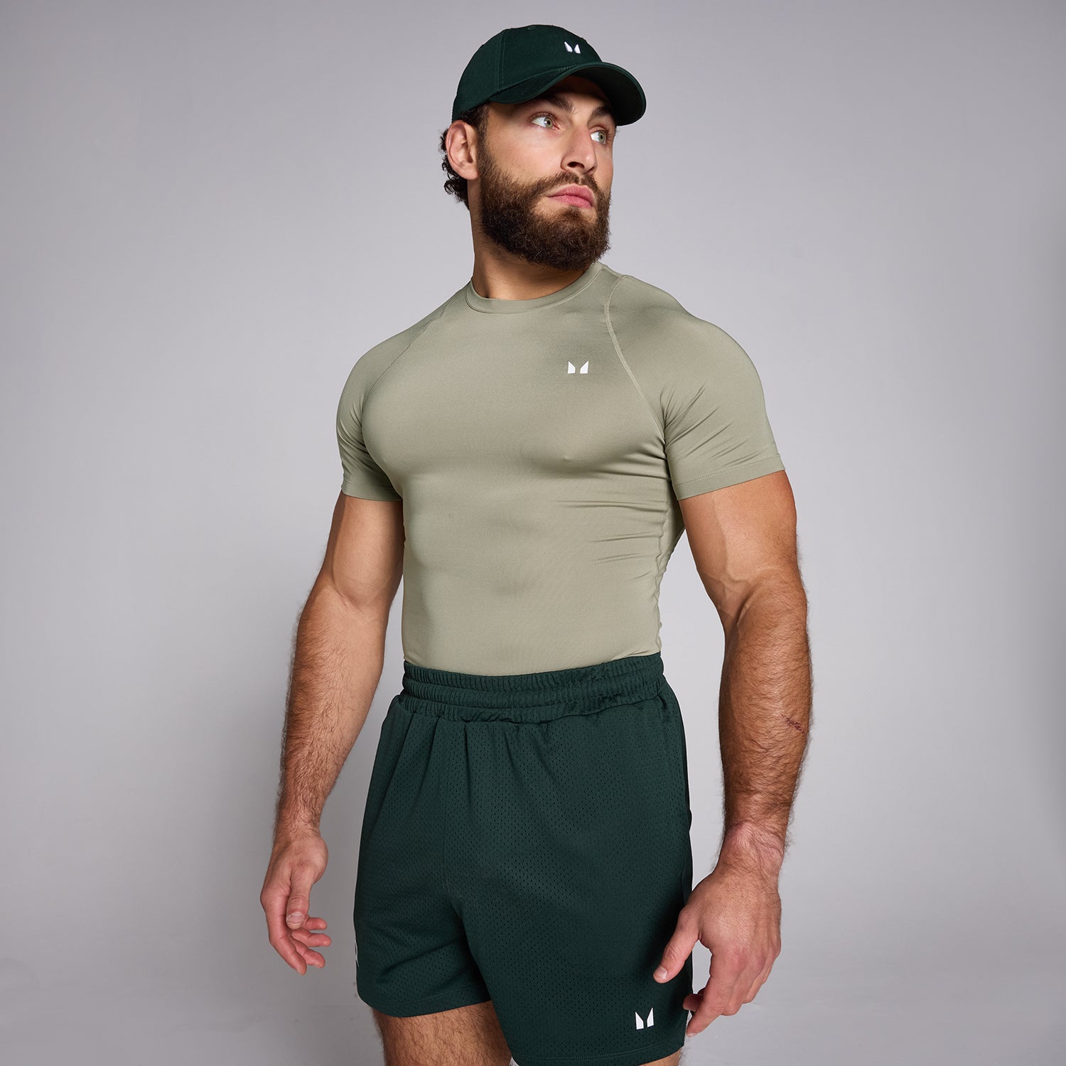MP Men's Training Short Sleeve Baselayer  - Deep Sage - L