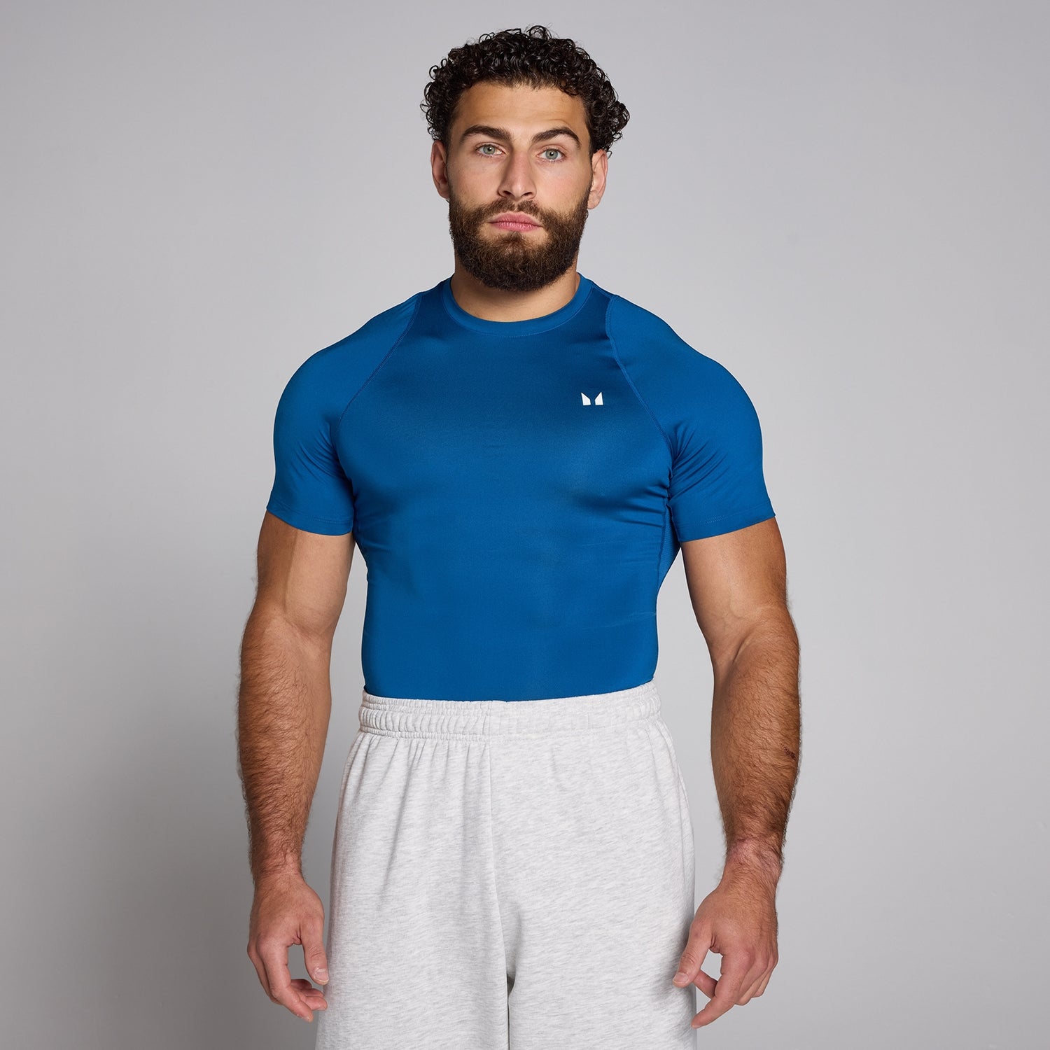 MP Men's Training Short Sleeve Baselayer  - True Blue - XS