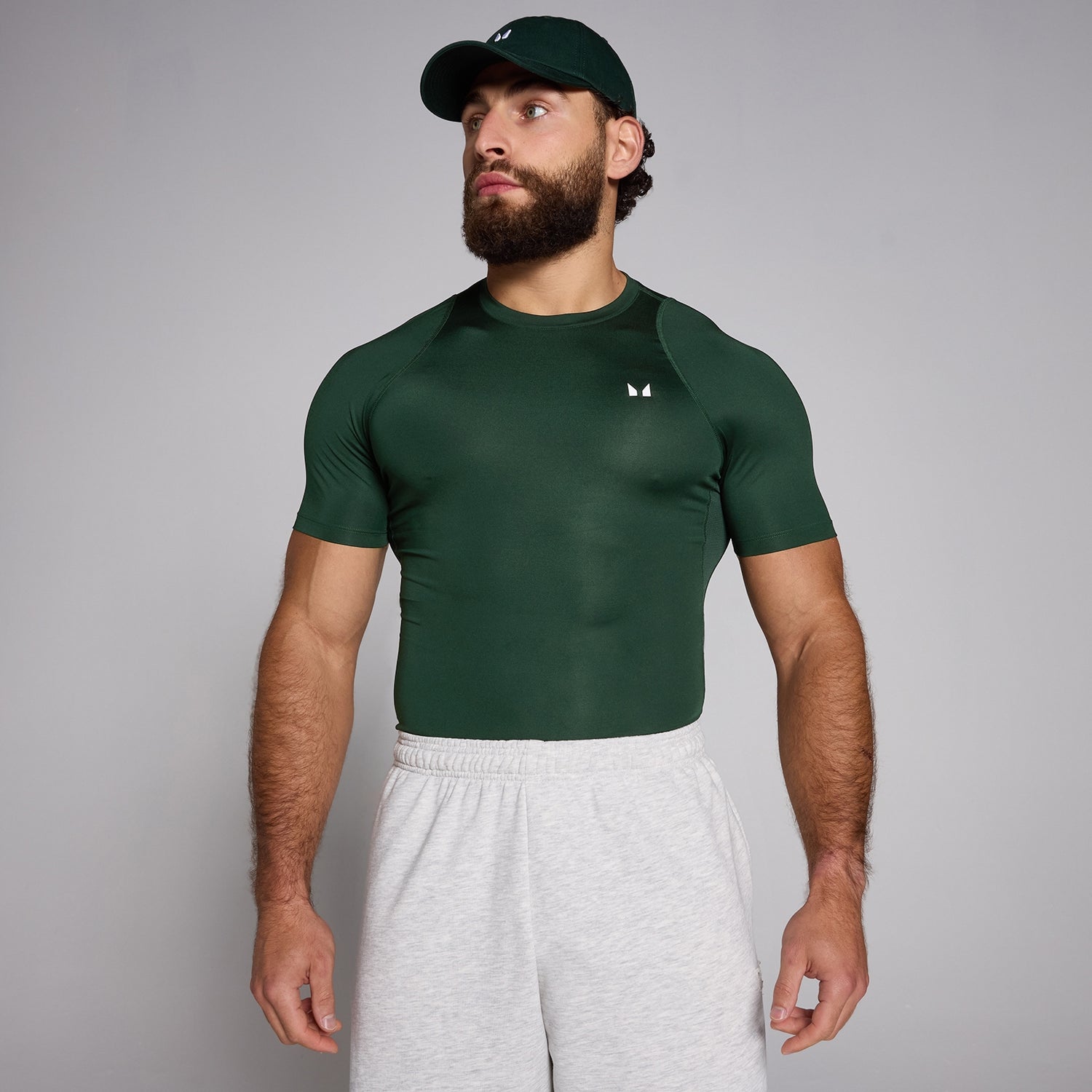 MP Men's Training Short Sleeve Baselayer - Dark Emerald - XS