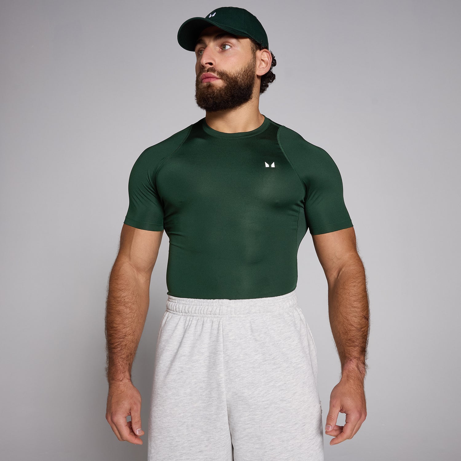 MP Men's Training Short Sleeve Baselayer - Dark Emerald - XS