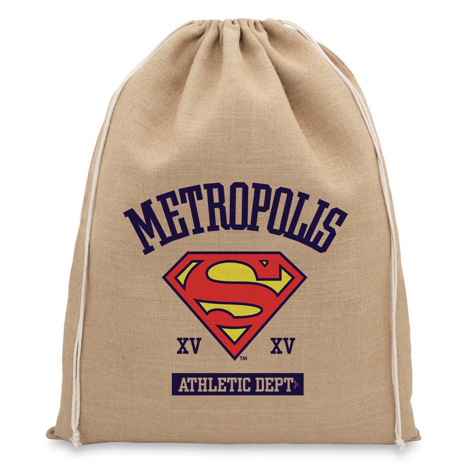 Superman Metropolis Athletic Department Christmas Hessian Sack