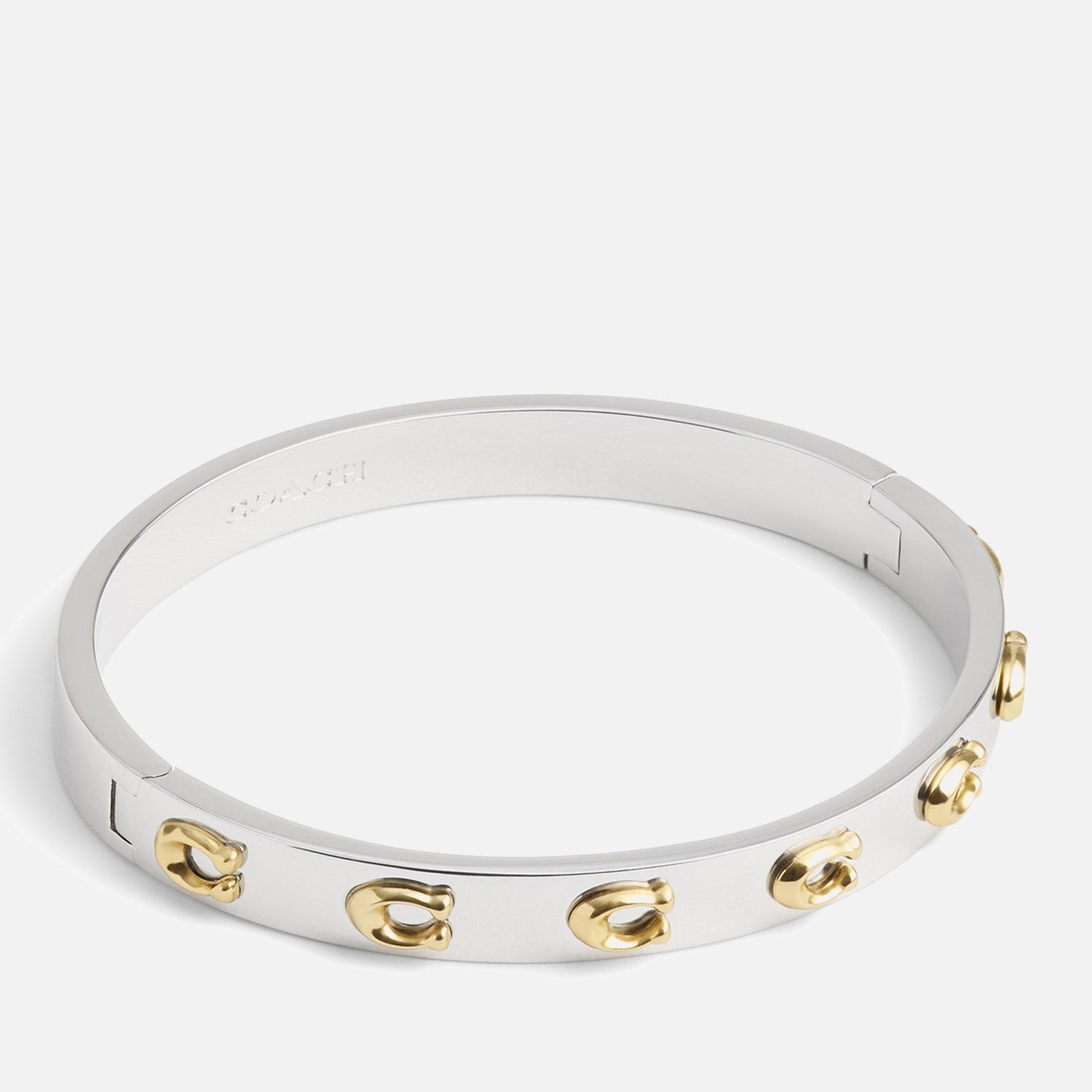 Coach Signature C Hinged Silver-Plated Bracelet
