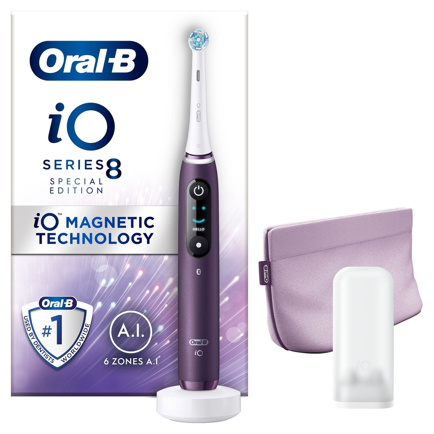 Oral-B Special Edition iO8 - Violet with Magnetic Pouch