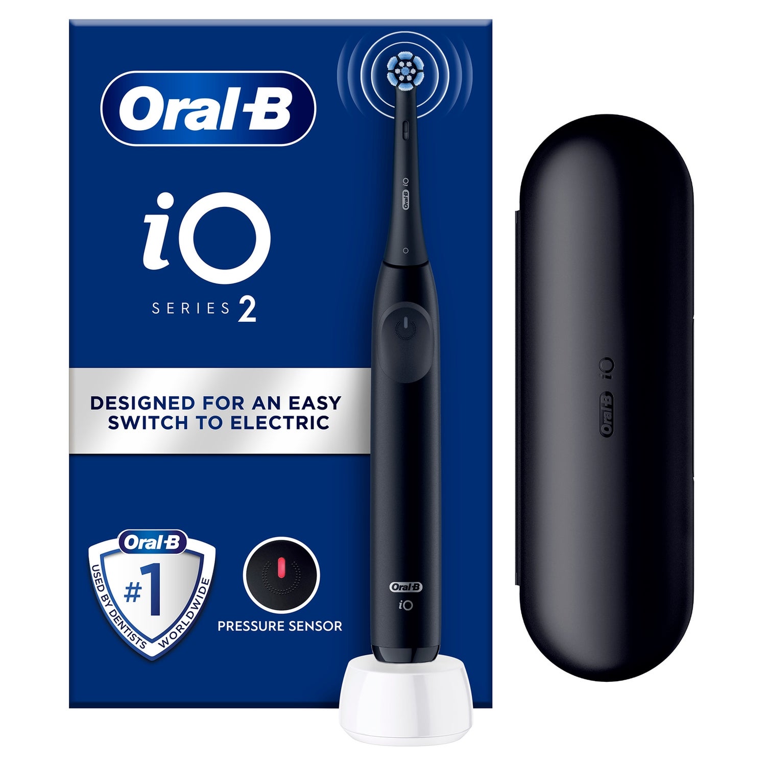 Oral-B iO2 Night Black Electric Toothbrush + Travel Case