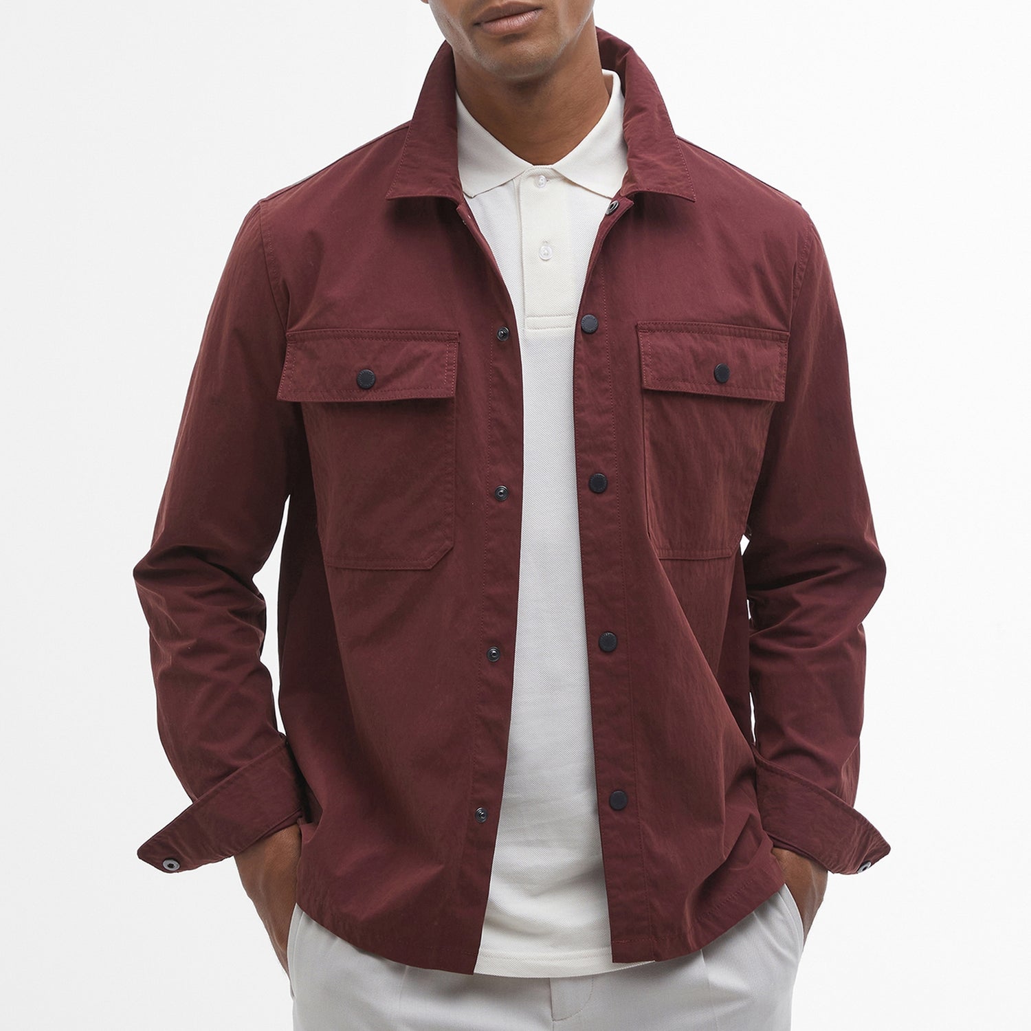 Barbour International Rocco Brushed Canvas Overshirt - S