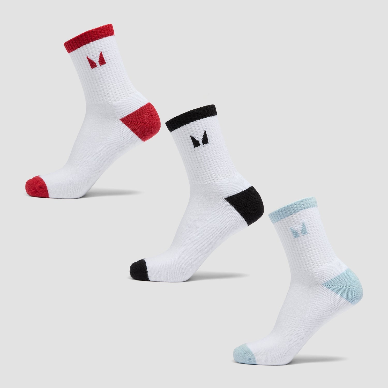 MP Tatiana 3pk Crew Socks - Rust/Aqua