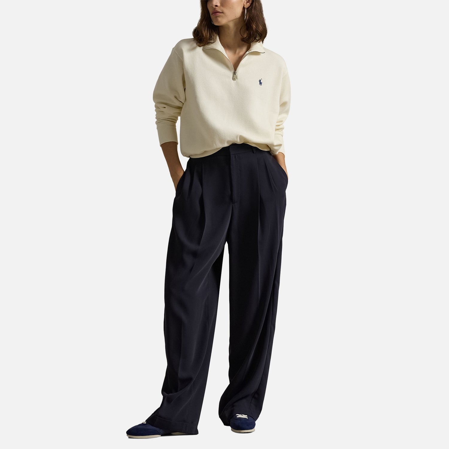 Polo Ralph Lauren Cotton-Blend Jersey Half-Zip Jumper