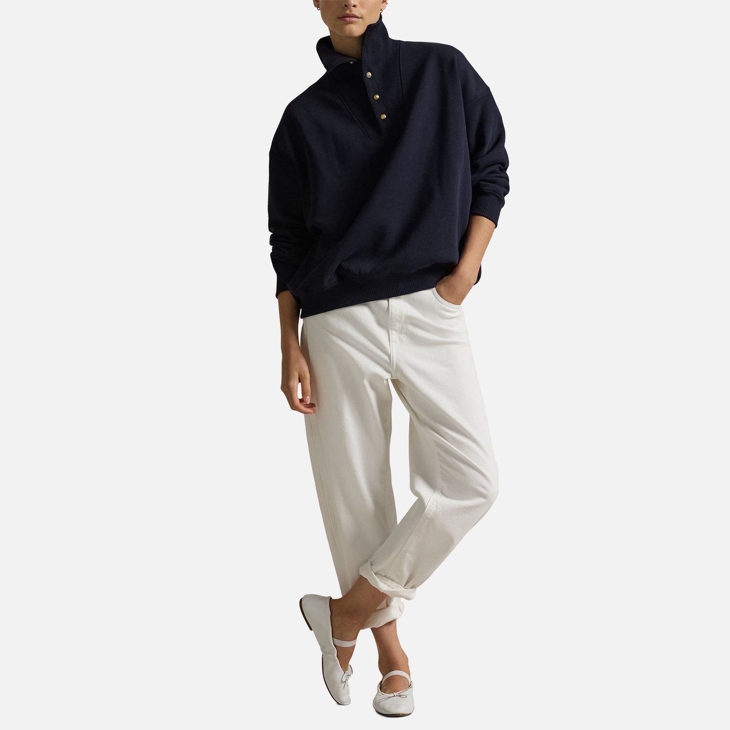 Polo Ralph Lauren Cotton-Blend Long-Sleeve Sweatshirt - XS