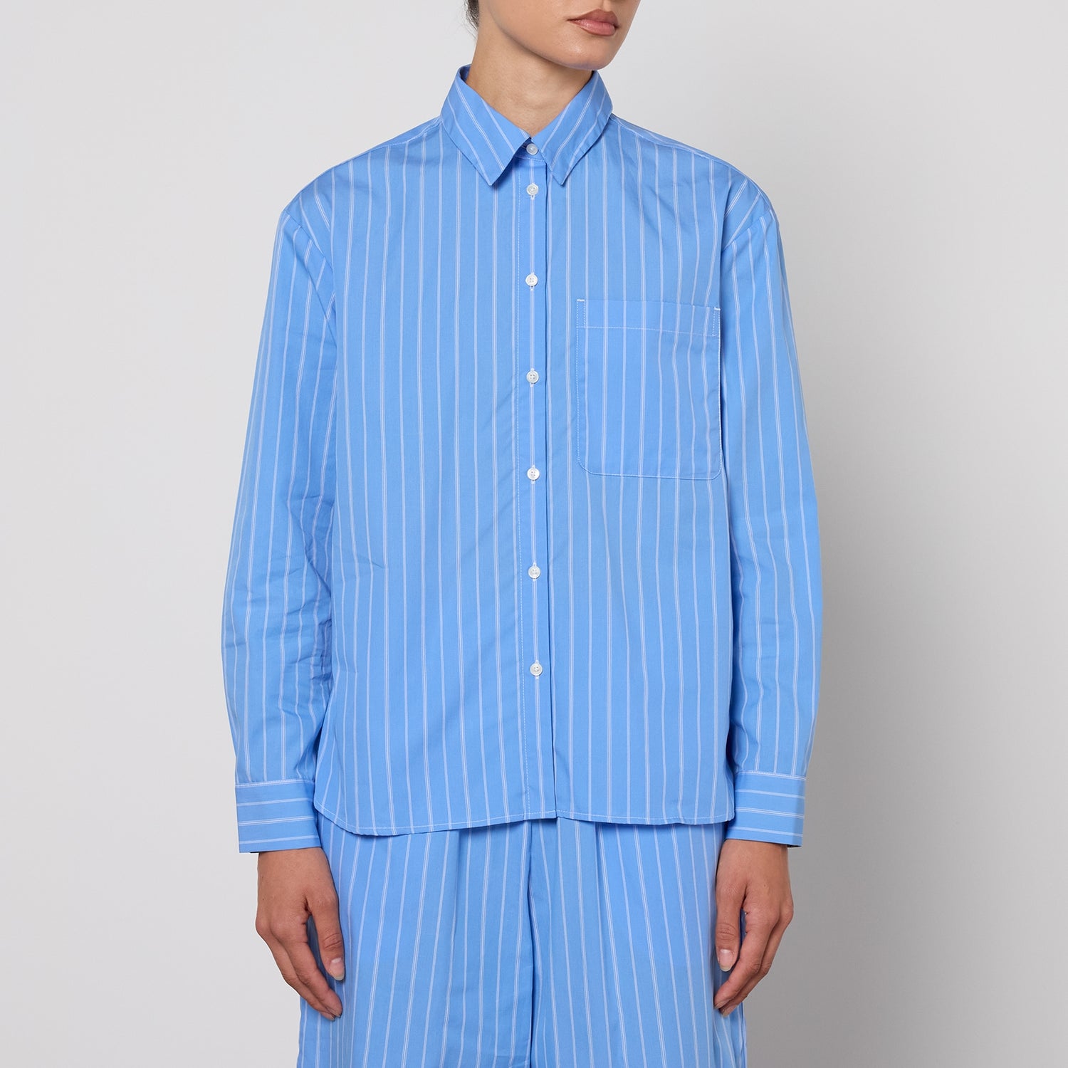 MAX&Co. Bari Cotton-Poplin Boyfriend Shirt - UK 12