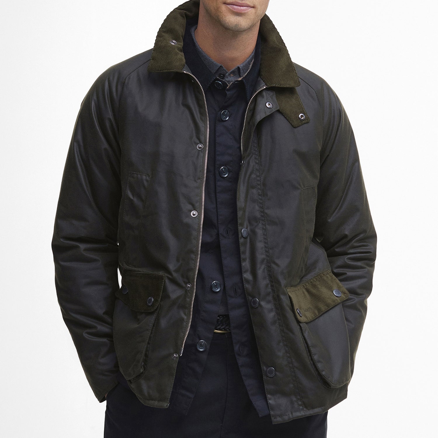 Barbour Cordale Waxed Cotton Jacket - M
