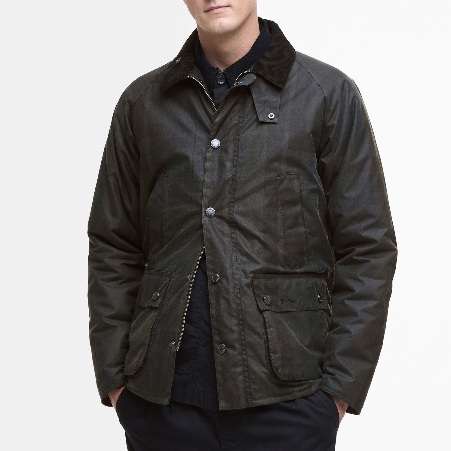 Barbour Modern Check Bedale Waxed Cotton Jacket - M