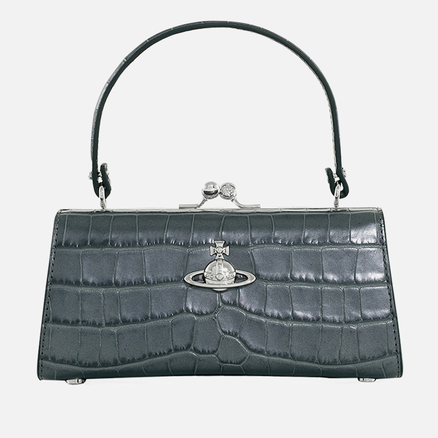 Vivienne Westwood Doll XL Croc-Effect Leather Frame Purse
