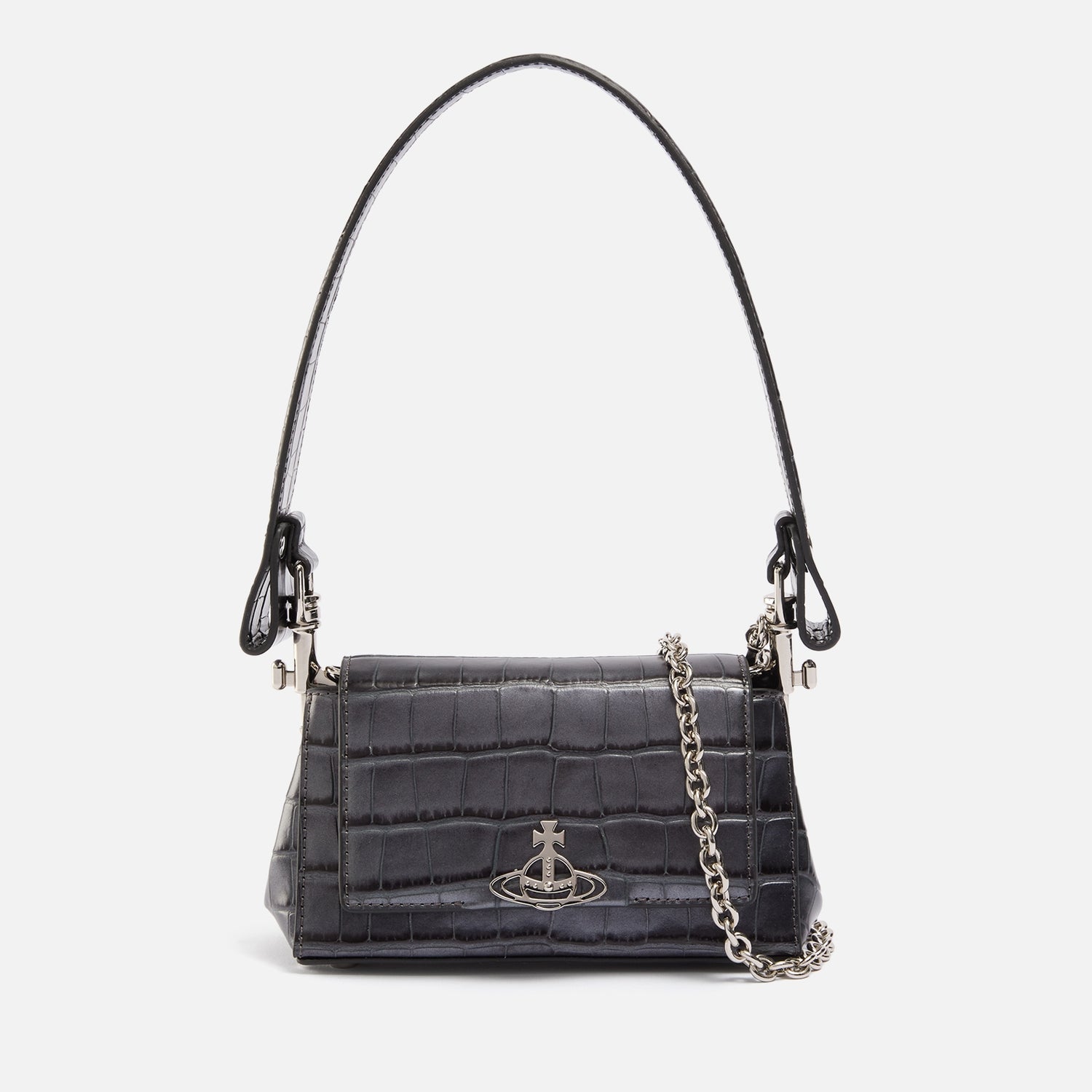 Vivienne Westwood Hazel Leather Croc-Effect Handbag