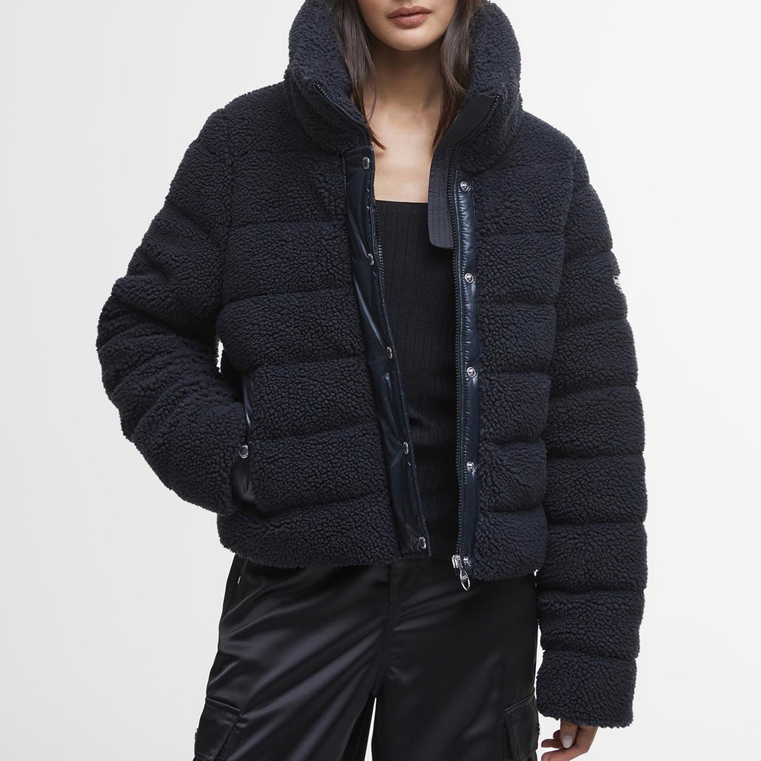 Barbour International Franchesca Quilted Sherpa Jacket - UK 10