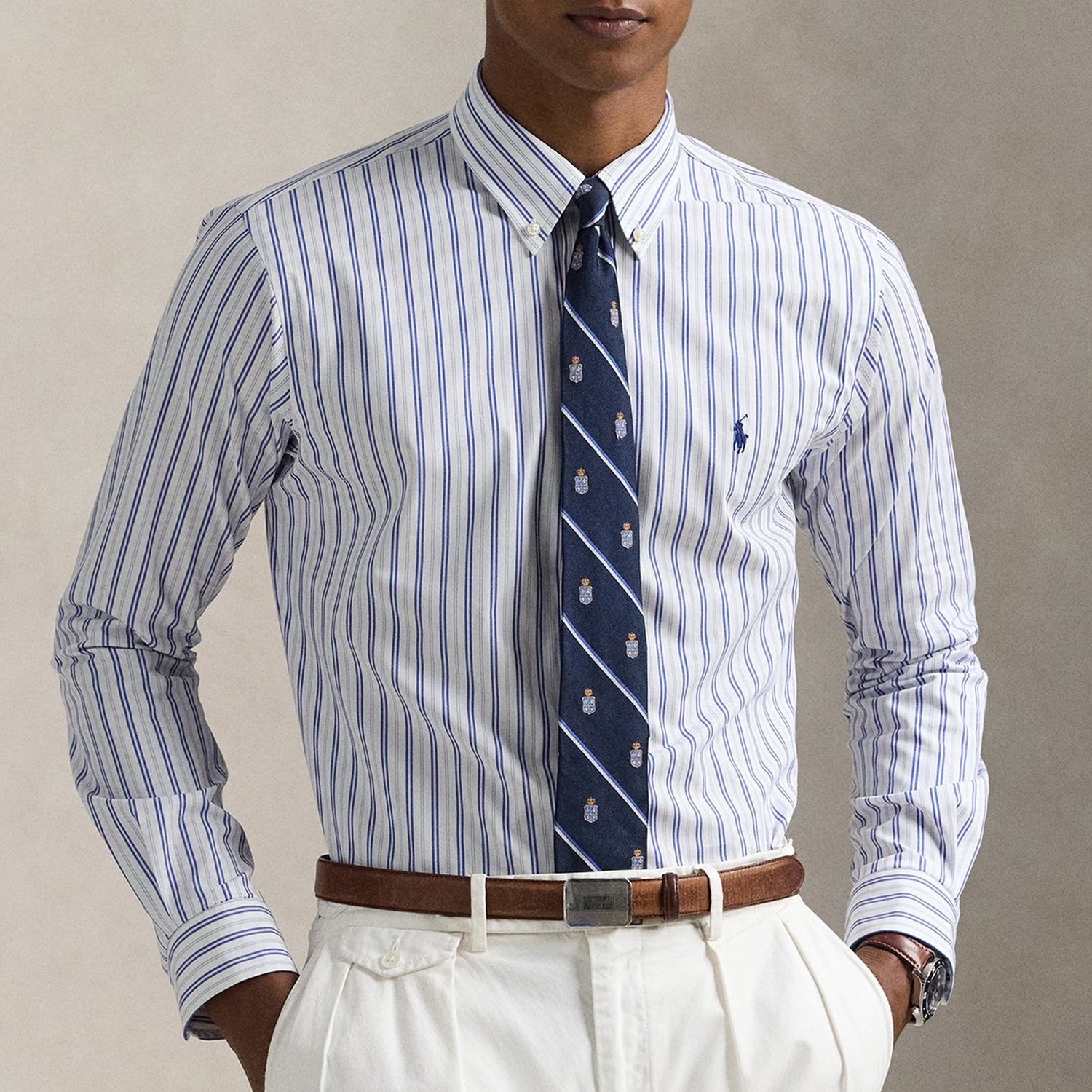 Polo Ralph Lauren Custom-Fit Bi-Stretch Poplin Shirt - M