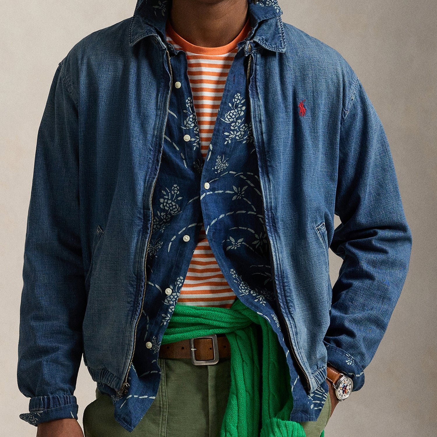 Polo Ralph Lauren Bayport Denim Bomber Jacket - S
