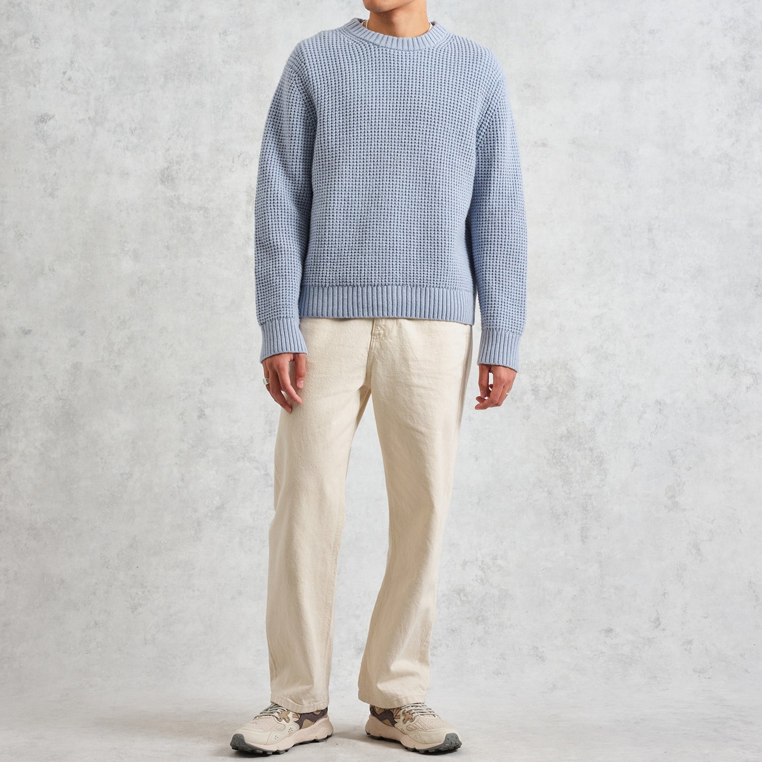 Wax London Wilde Crewneck Waffle-Knit Jumper - S