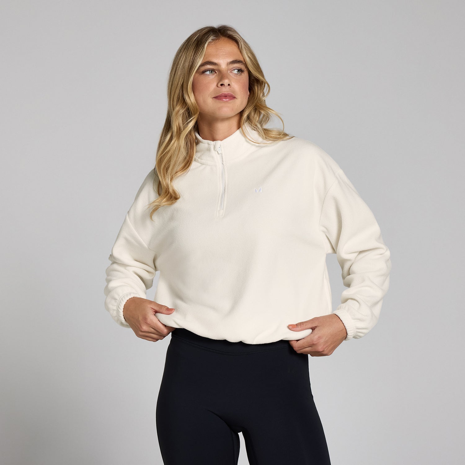 MP Women's Funnel Neck 1/4 Zip Fleece - Soft Cream - S