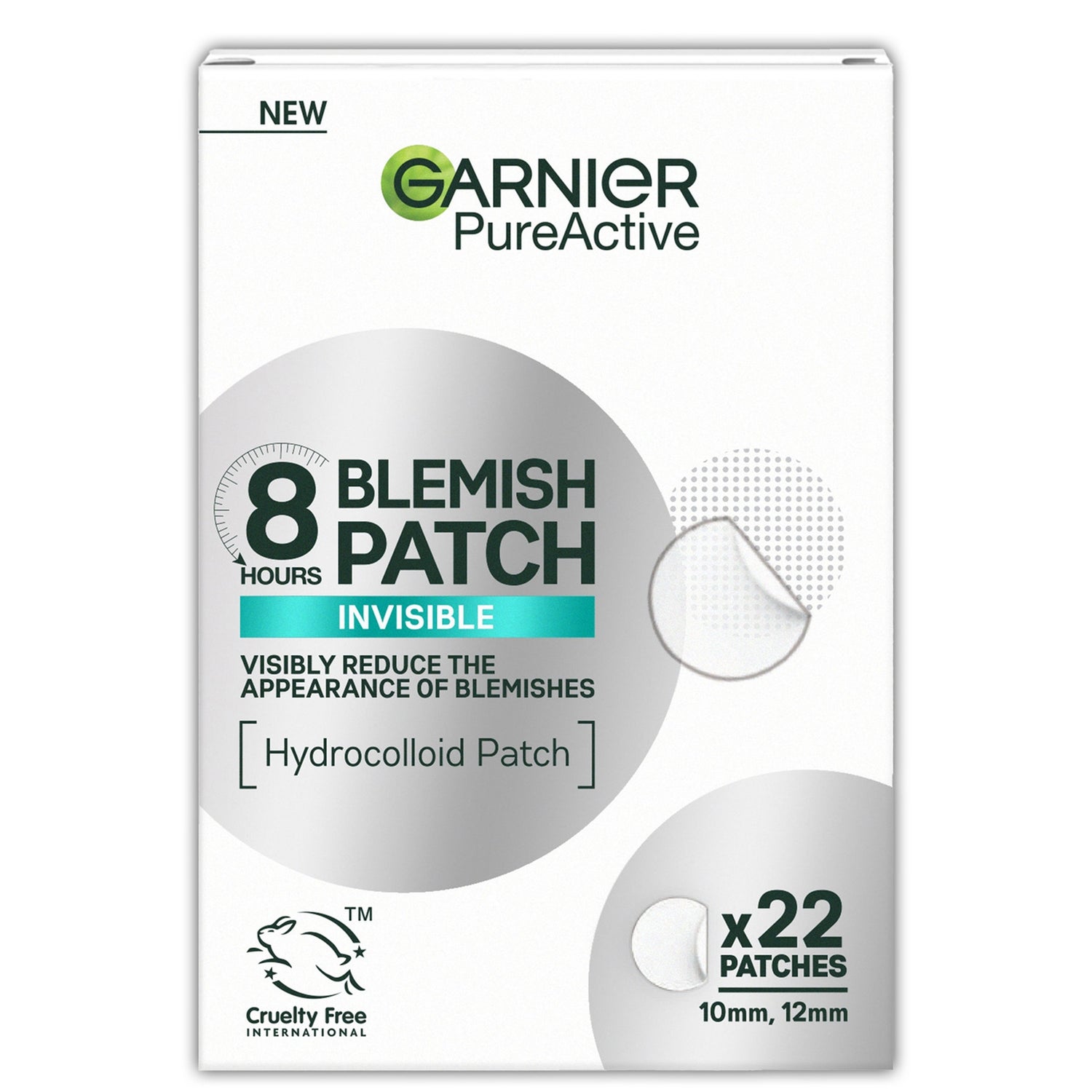 Garnier Pure Active 8hr Invisible Hydrocolloid Blemish Patch Cruelty Free & Vegan - 22 patches