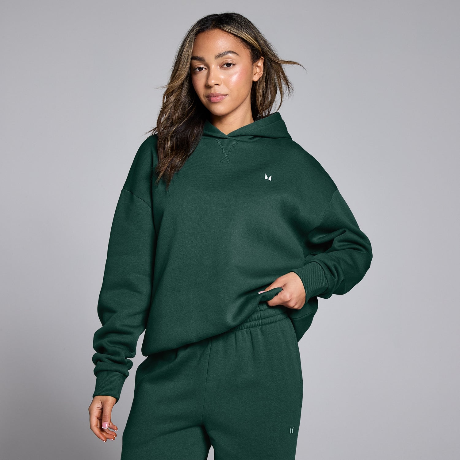 MP Women's Basics Oversized Hoodie - Dark Emerald - XS