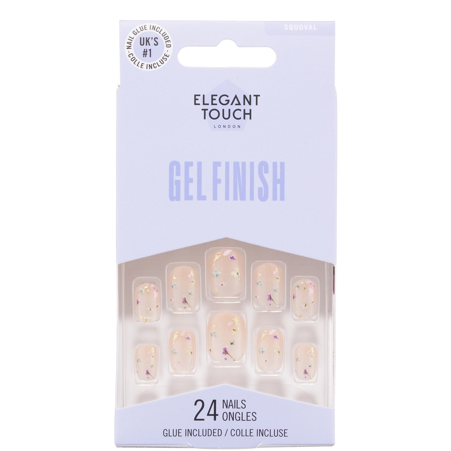 Elegant Touch Gel Finished: Encased Gel - Pressed Petals
