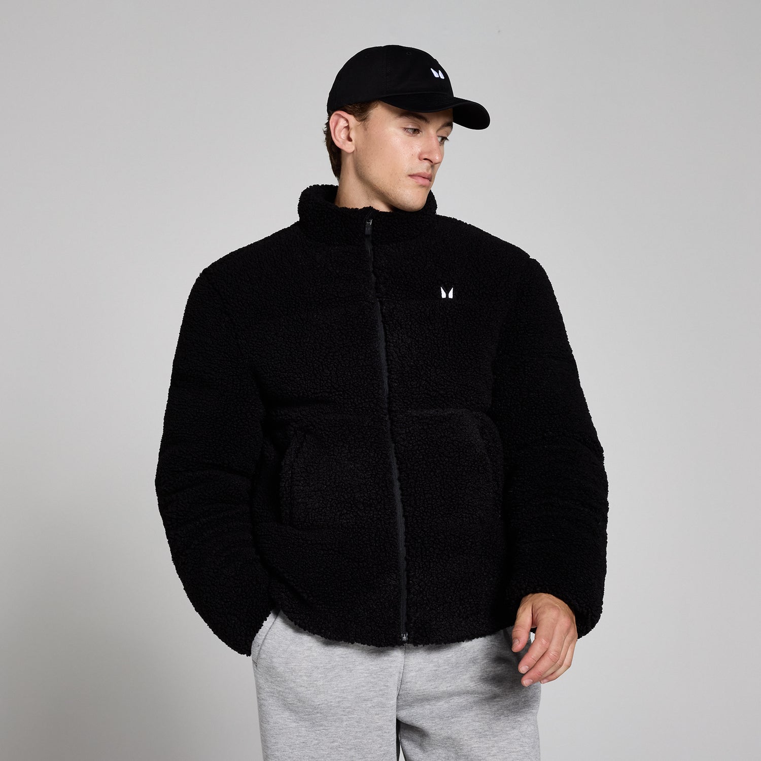 MP Men's Borg Puffer Jacket - Black - XL