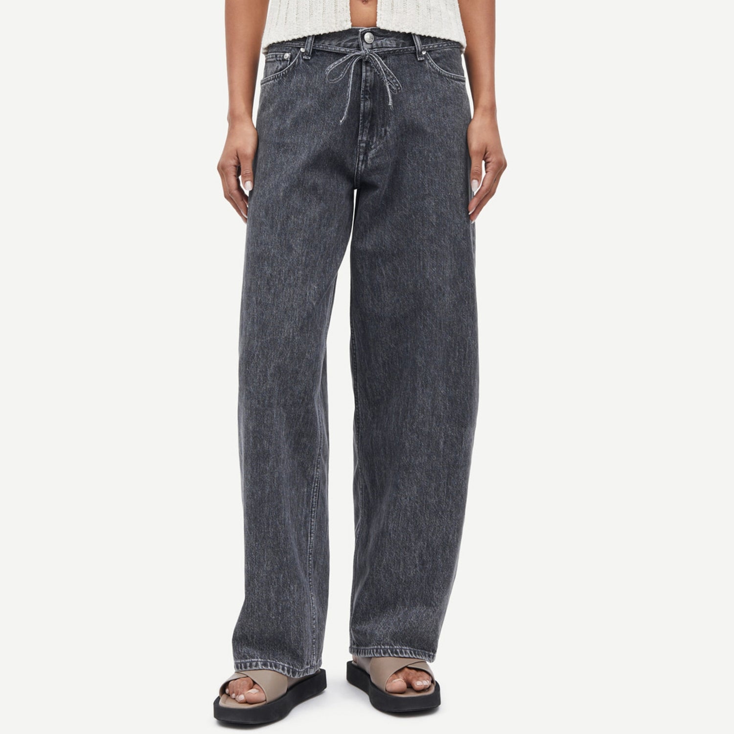 Samsøe Samsøe Saharper Belt 15590 Denim Jeans - W27/L32 - GREY CLOUD