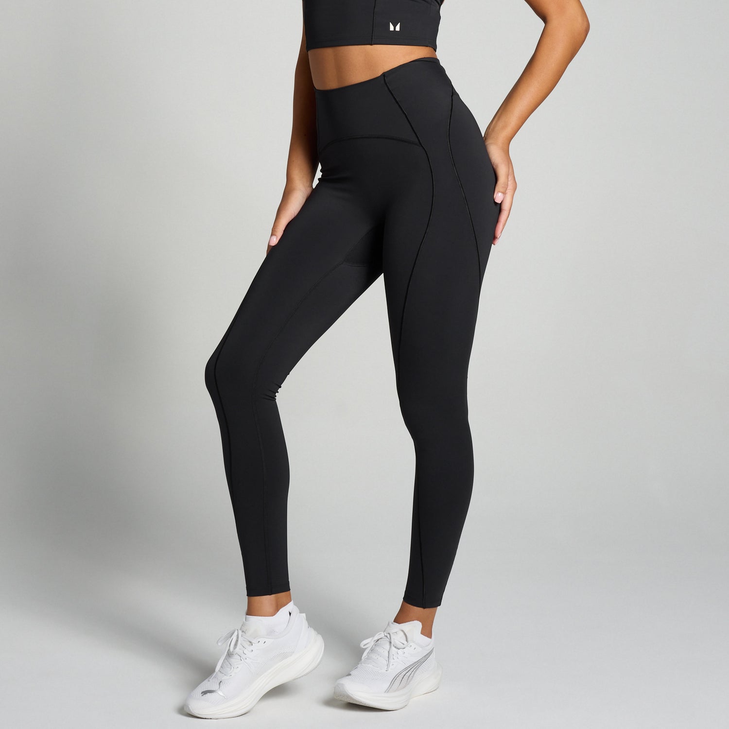 MP Women's Tempo Ultra Curved Seam Leggings - Black - S