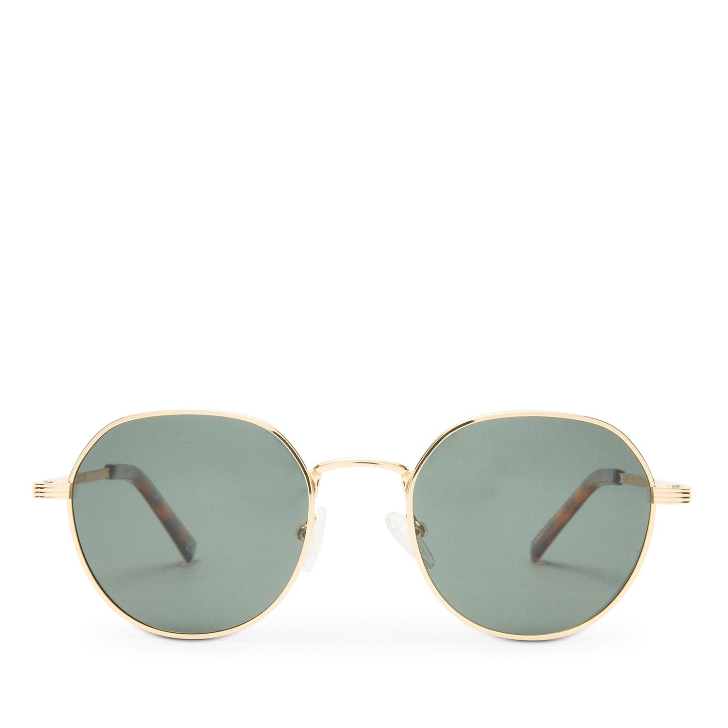 Le Specs Odyssey Gold-Tone Round-Frame Sunglasses