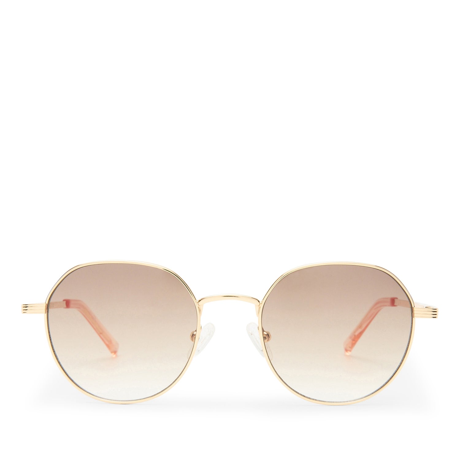 Le Specs Odyssey Gold-Tone Round-Frame Sunglasses
