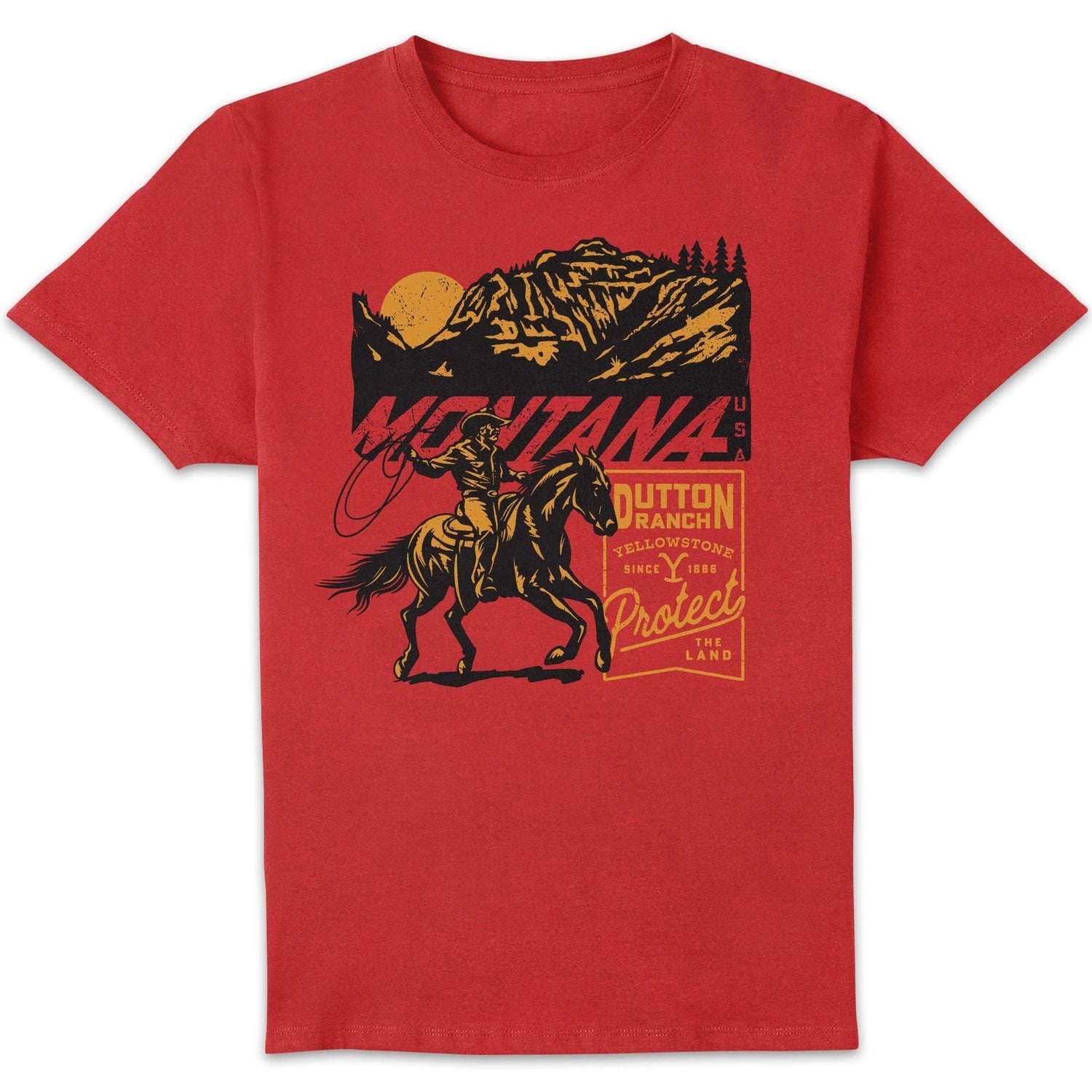 Yellowstone Montana USA Unisex T-Shirt - Red