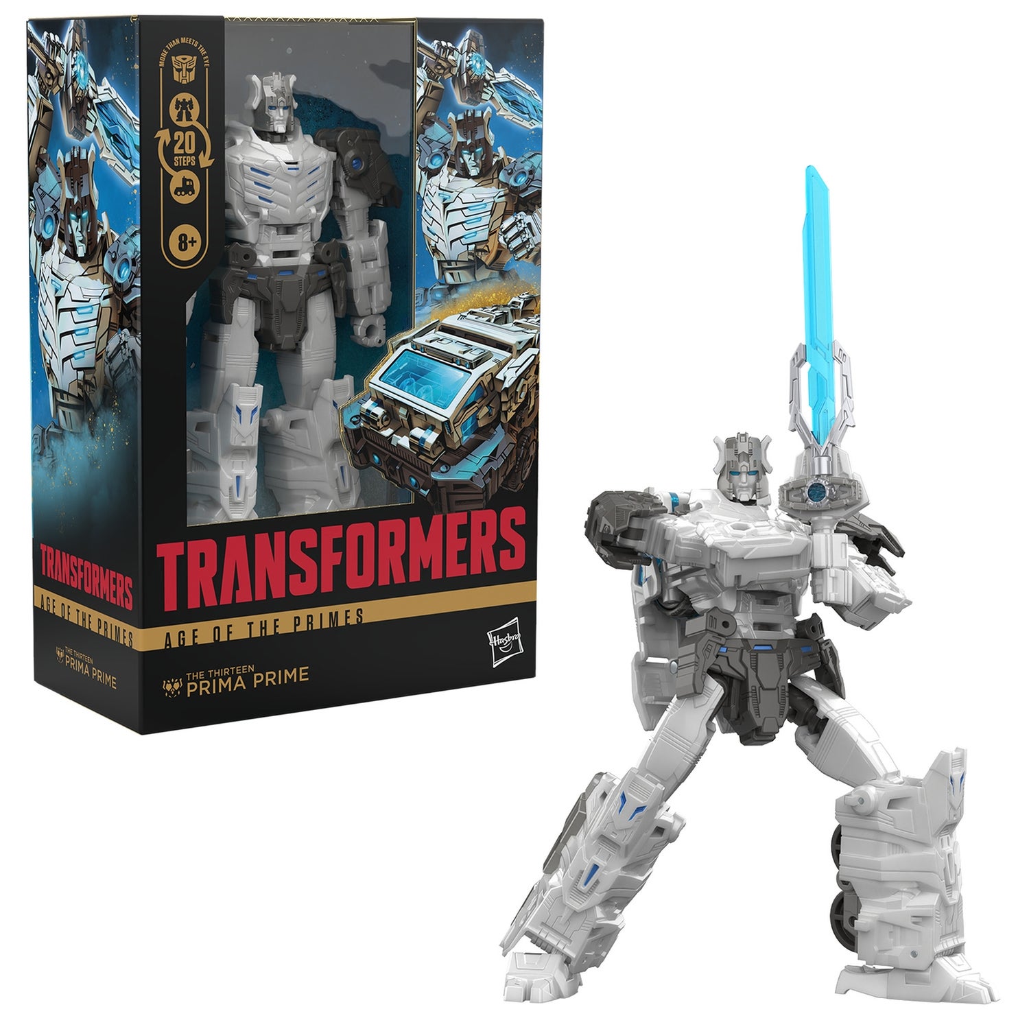 Hasbro Transformers Age of the Primes Voyager Class The Thirteen Prima Prime 7” Action Figure, 8+