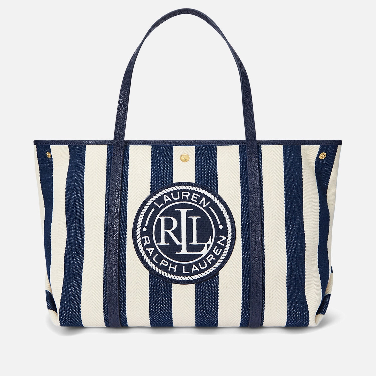 Lauren Ralph Lauren Emerie Herringbone Cotton Twill Extra Large Tote Bag