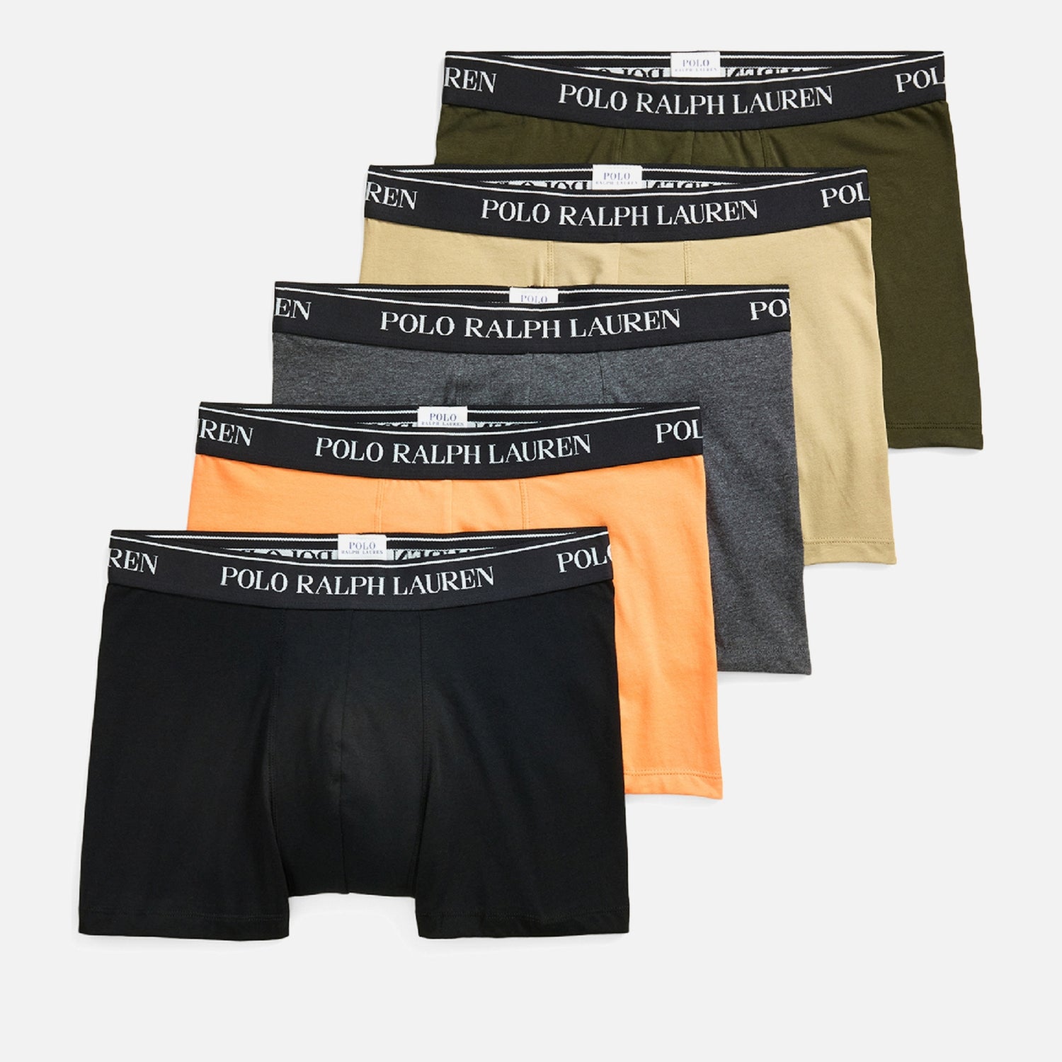 Polo Ralph Lauren 5 Pack Classic Cotton-Jersey Boxer Trunks - S