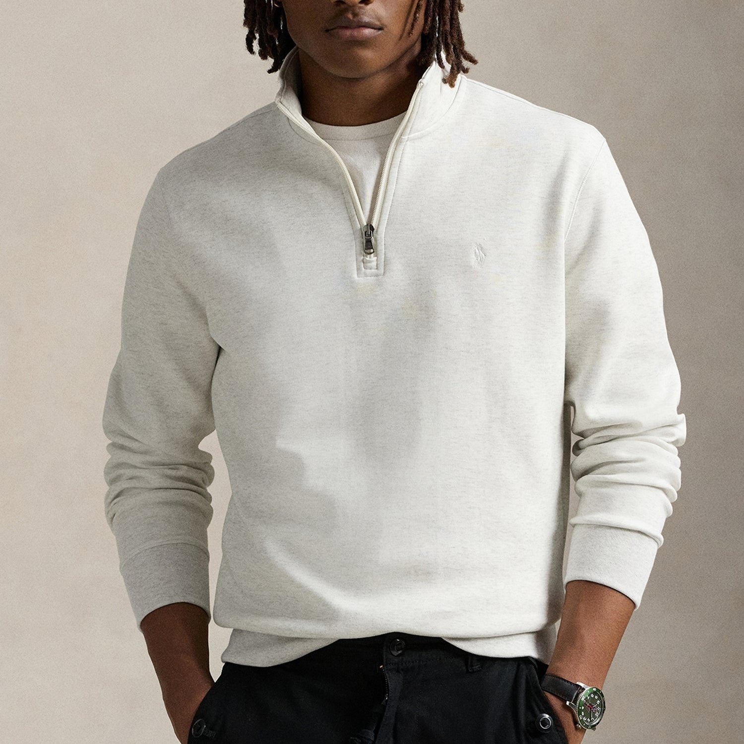 Polo Ralph Lauren Performance Lightweight Cotton-Blend Quarter-Zip Jumper - S