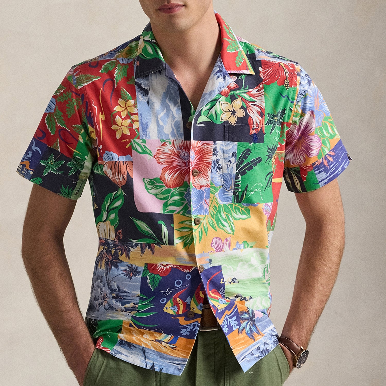 Polo Ralph Lauren Classic Fit Cotton-Poplin Oxford Short Sleeved Shirt - S