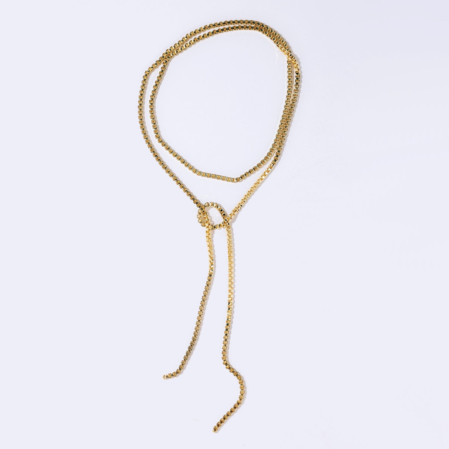 Pearl Octopuss.y Box Chain Rope Gold-Plated Necklace