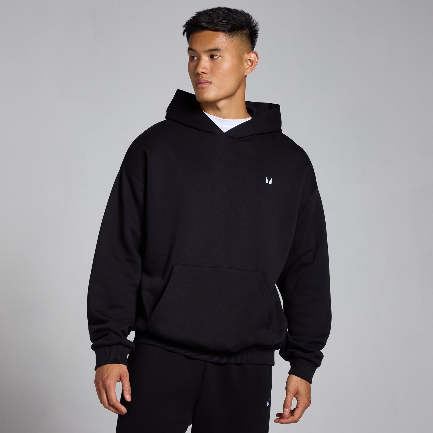 MP Men's Rest Day Oversized Hoodie - Black - XS