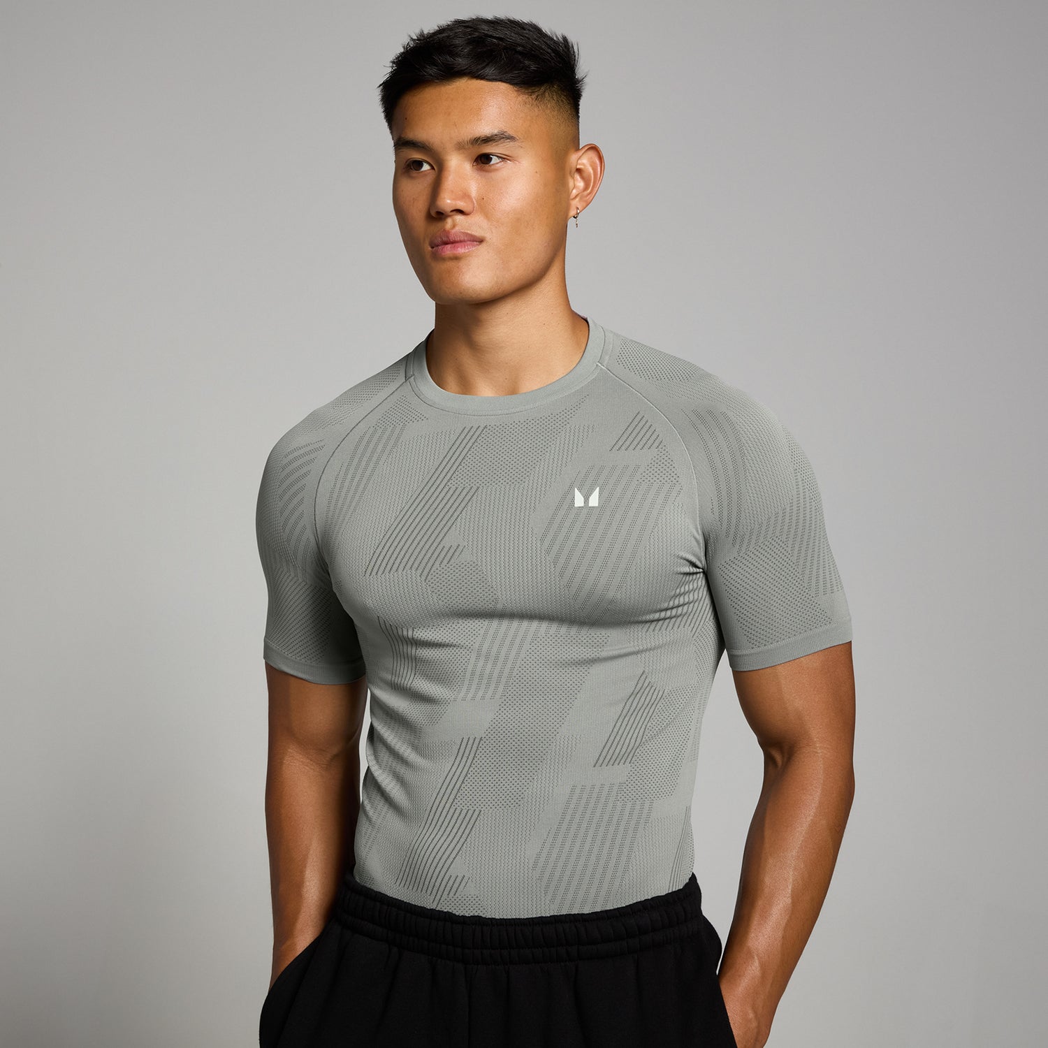 MP Men's Tempo Pillar Graphic Seamless T-Shirt - Storm - XS