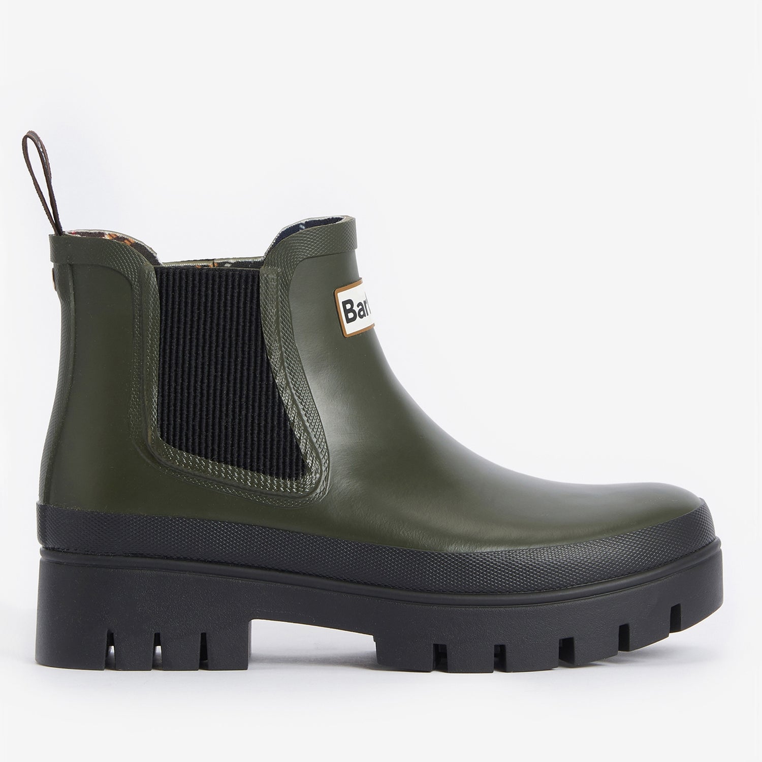 Barbour Halton Rubber Chelsea Wellies - UK 6 - Olive/Black