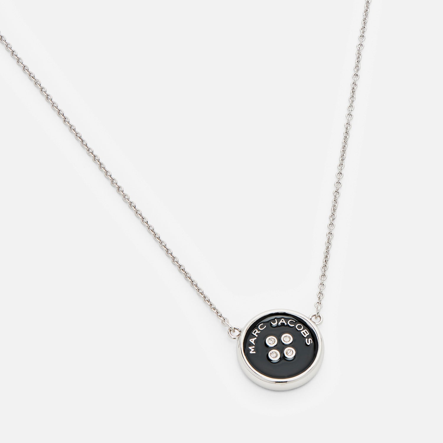 Marc Jacobs Button Silver-Plated Pendant Necklace