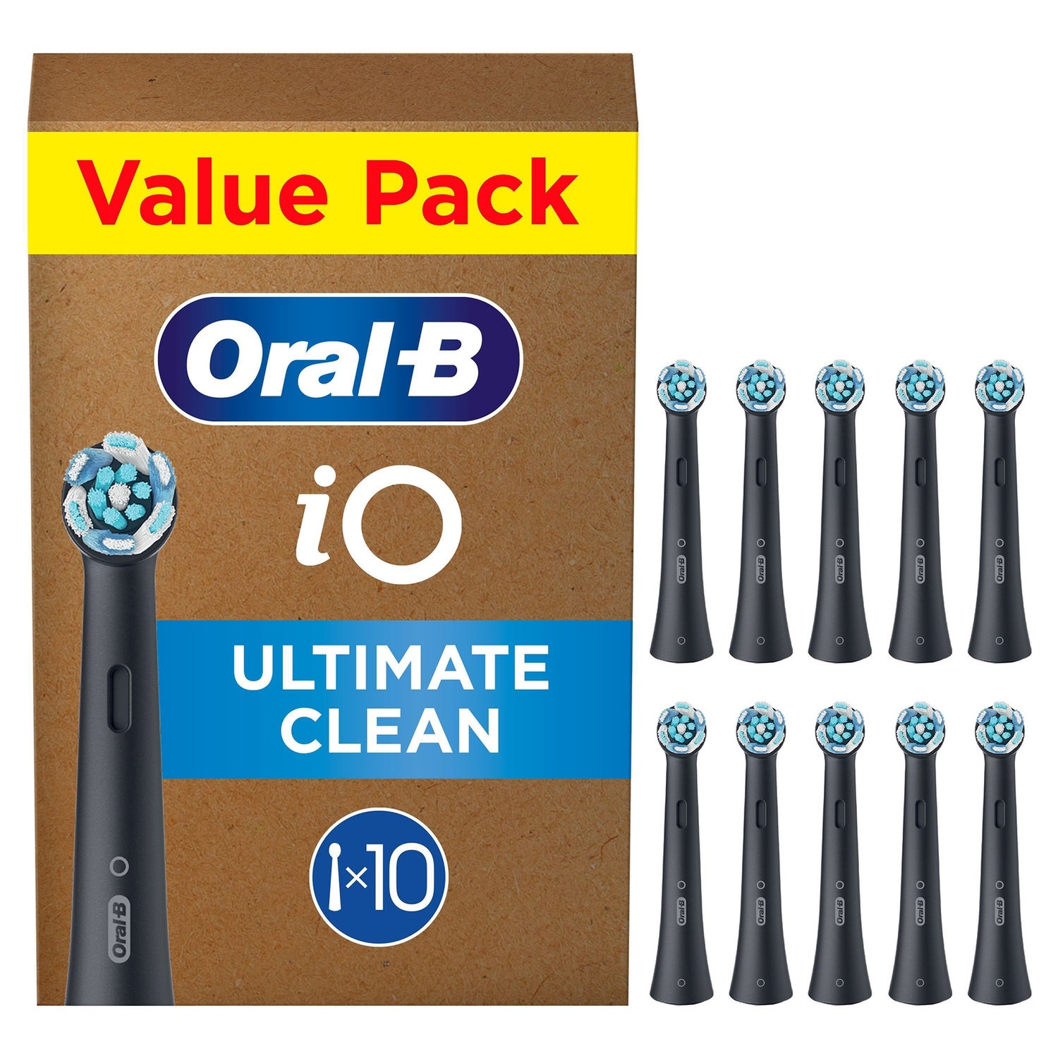 Oral-B iO Series Ultimate Clean Opzetborstels Zwart, 10 Stuks