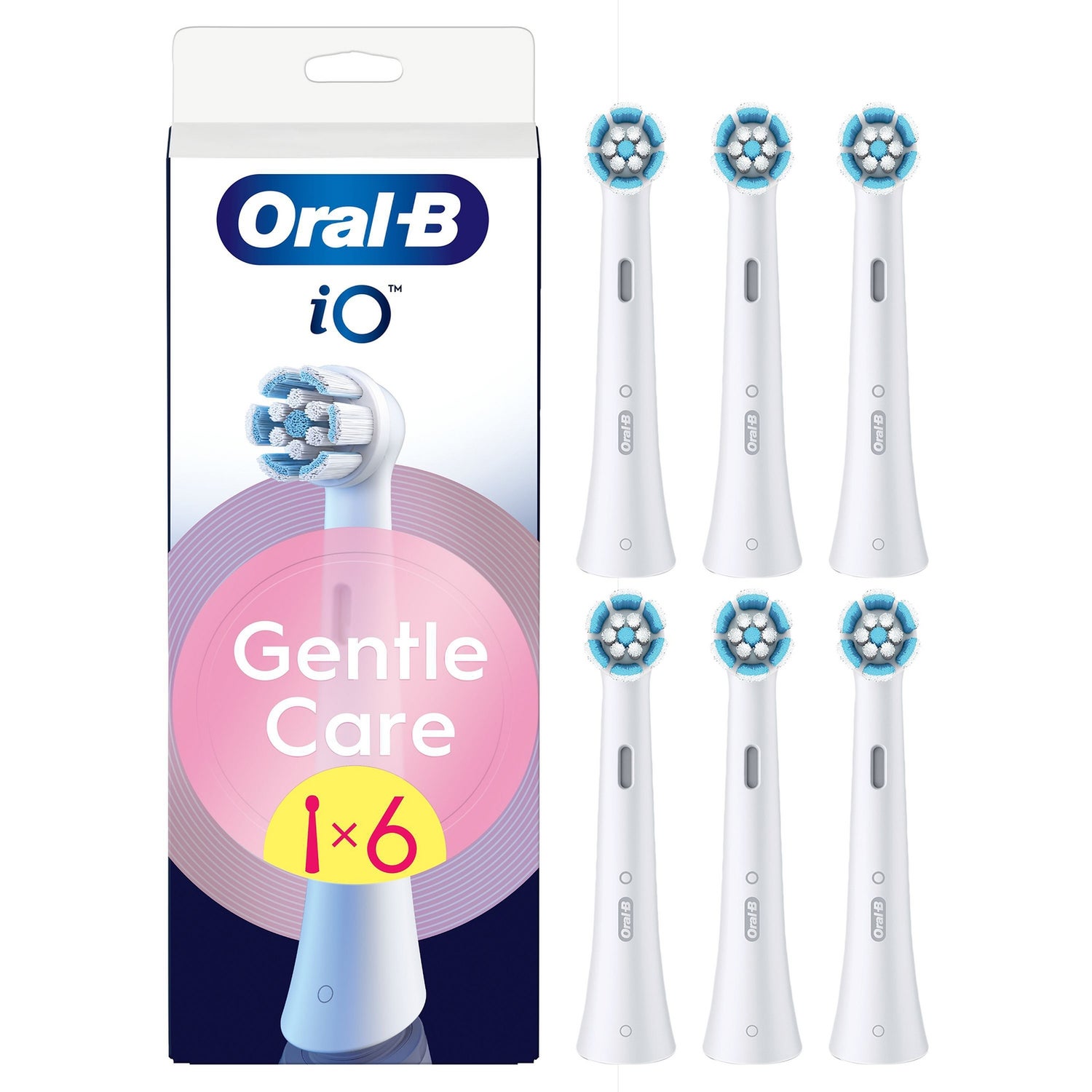 Oral-B iO Series Gentle Care Opzetborstels Wit, 6 Stuks
