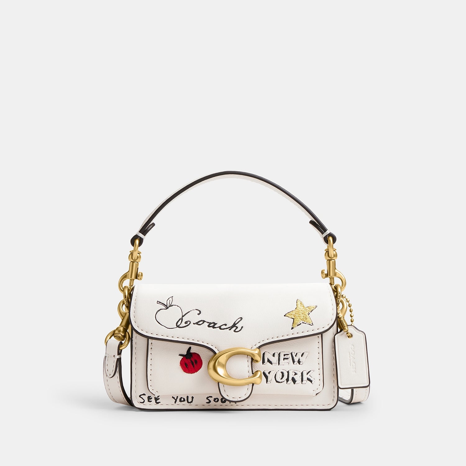 Coach Sketch Print Tabby 12 Leather Bag