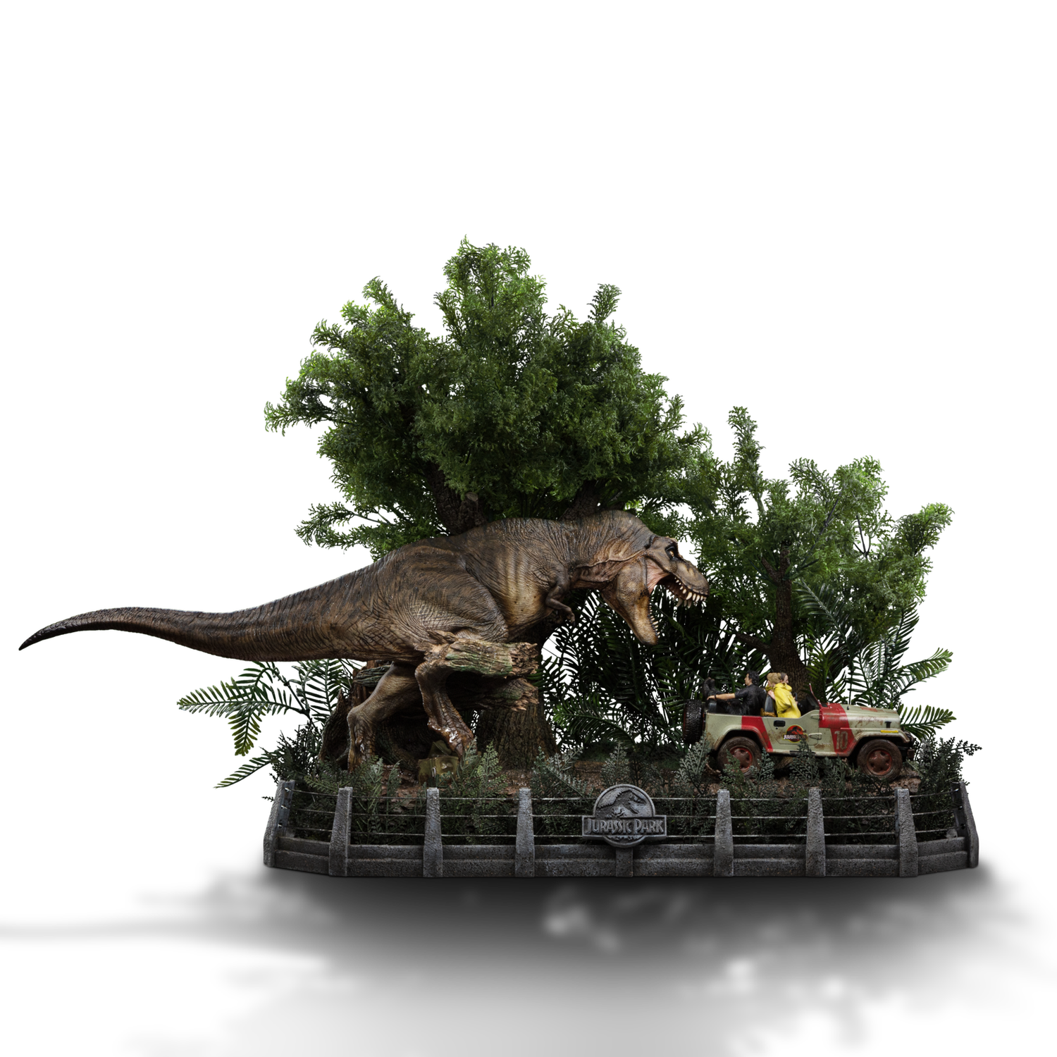 Iron Studios Jurassic Park T-Rex Chase Demi Art Scale 1/20 Statue